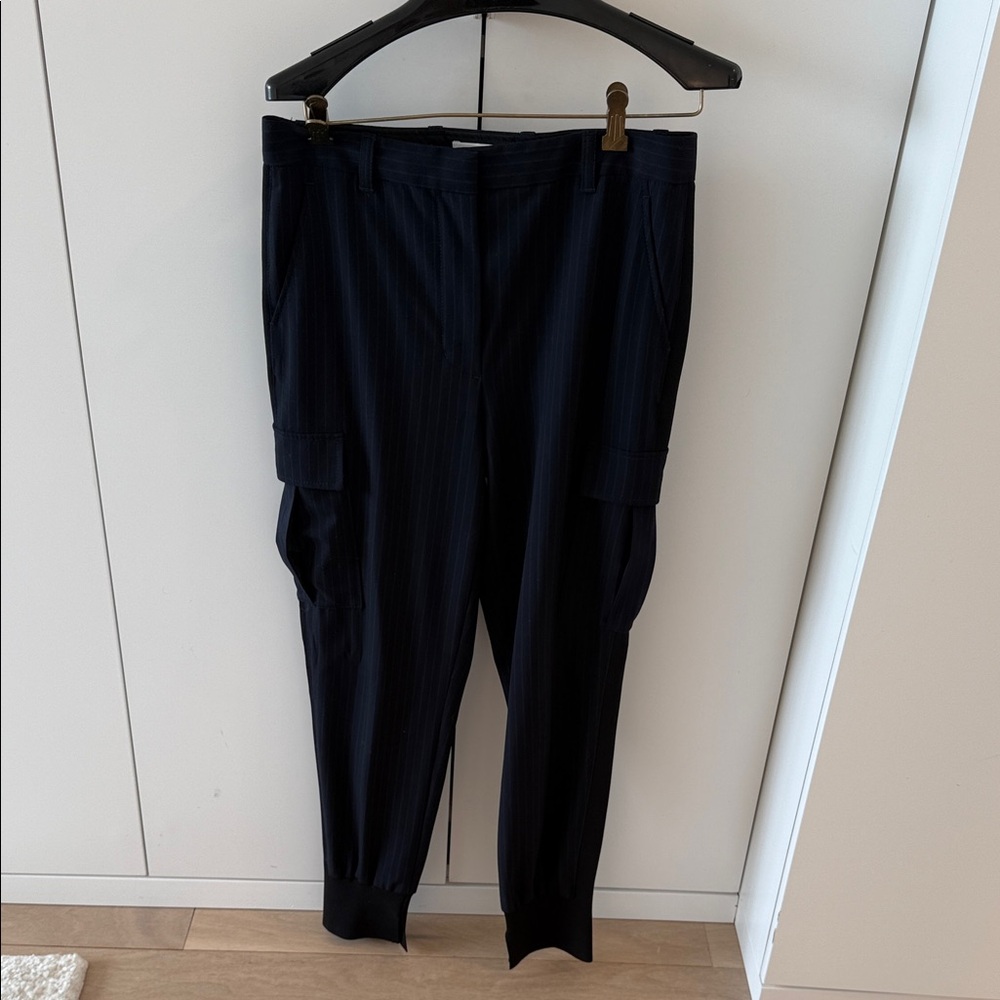 3.1 Phillip Lim Navy Pinstripe Cargo Pants